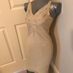Sparkly Gold bandage dress